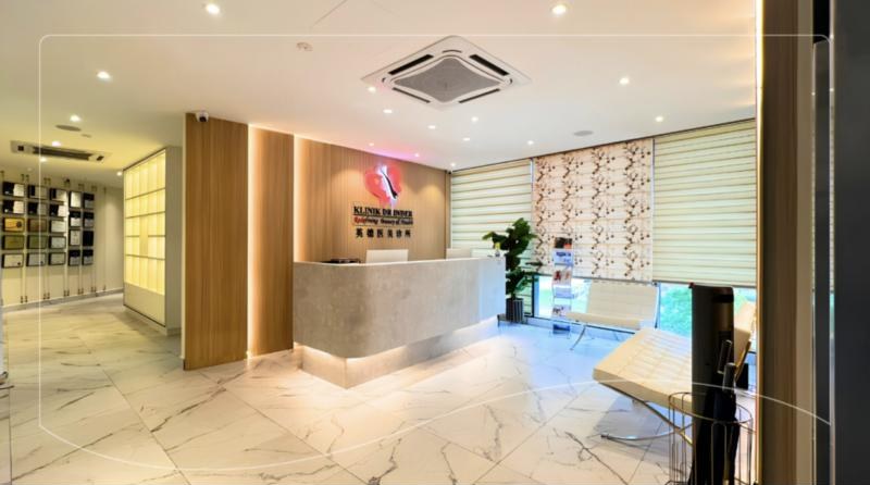 Reception area at Klinik Dr Inder